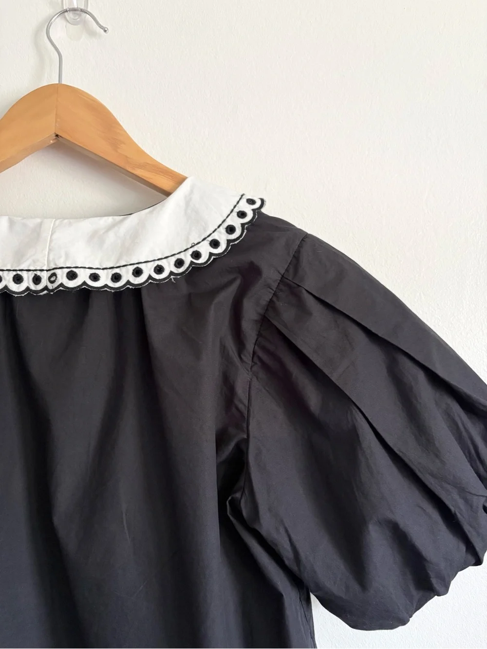 By Anthropologie Puff-Sleeve Collared Top NEW